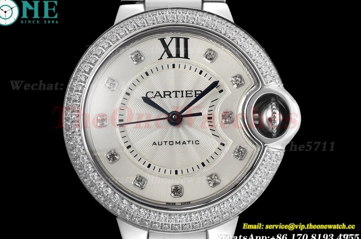 NH05 GDF Ballon Dia Cartier SS Bleu Silver SS 33mm De 1224